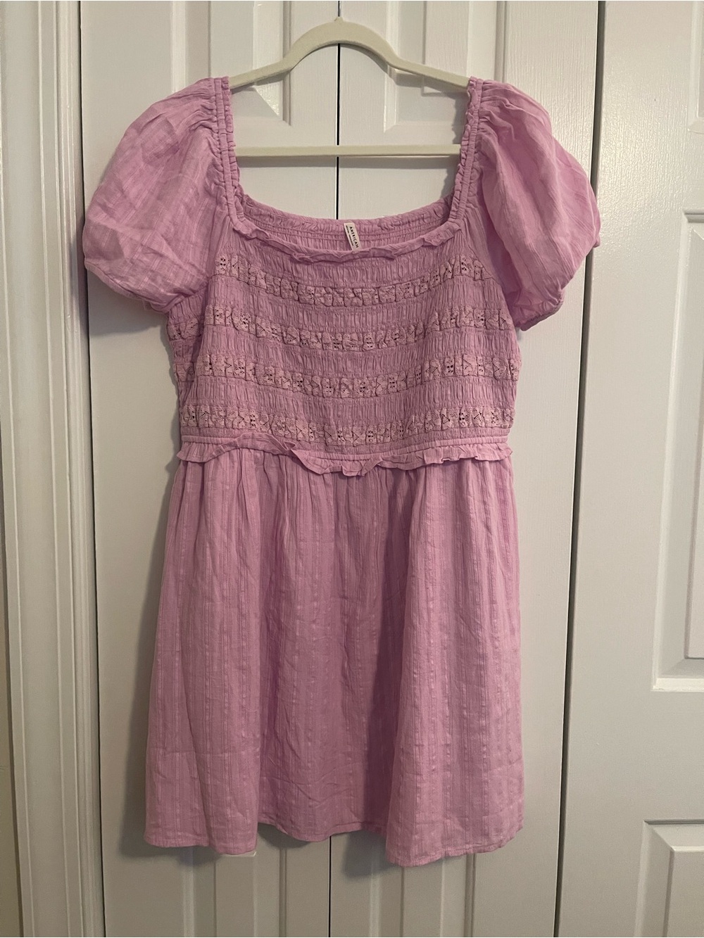 American Eagle Pink Smocked Sun Dress